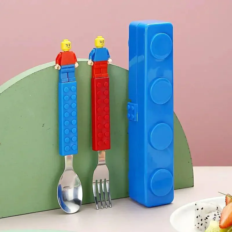 Lego Stainless Steel Spoon & Fork Set