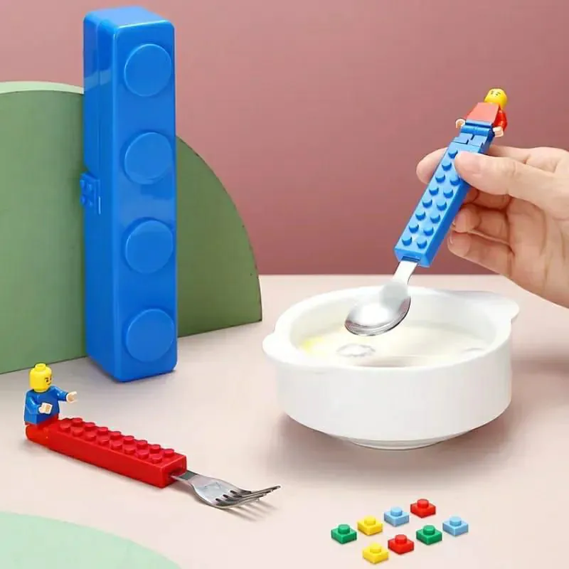 Lego Stainless Steel Spoon & Fork Set