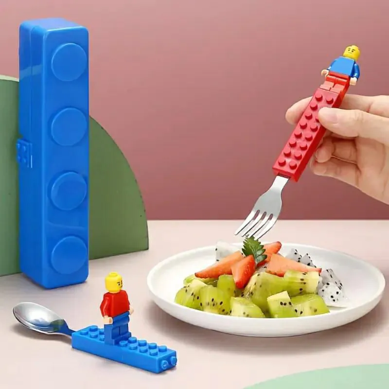 Lego Stainless Steel Spoon & Fork Set